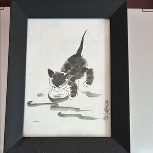 Black and white Chinese painting by L Fung